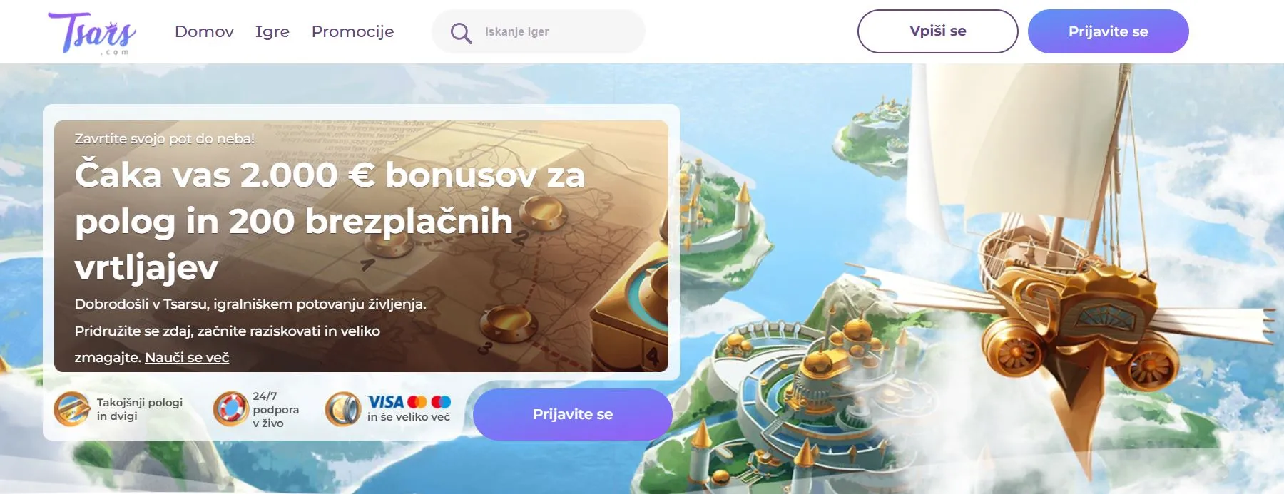 najboljši online casino Tsars Casino